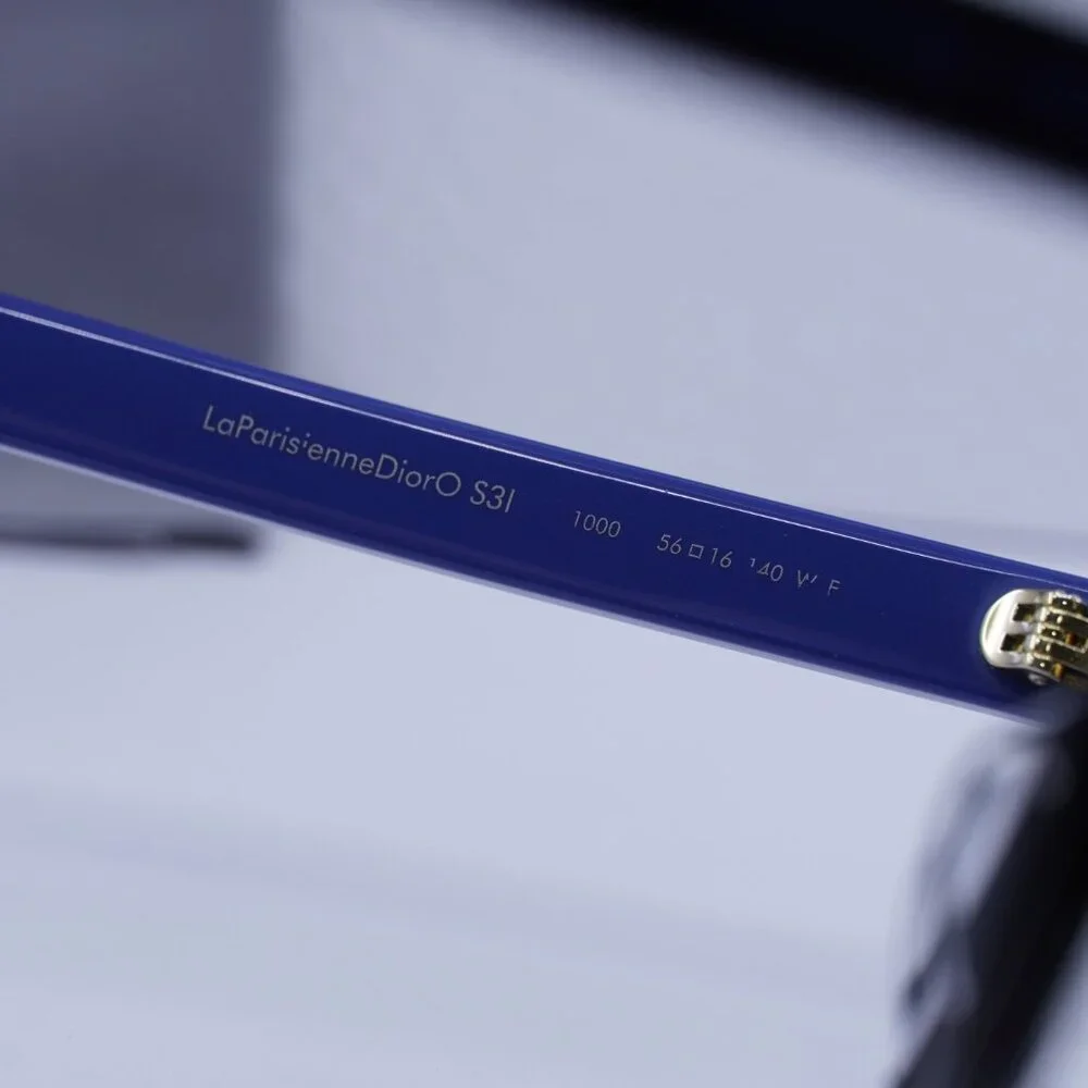 Final Price! Dior LaParisienneDiorO S3I 1000 Black/Blue Eyeglasses 56mm - Picture 8 of 11